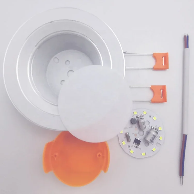 Jiangmen 4inch 6inch 8inch recessed round downlight led chip indoor lighting raw material