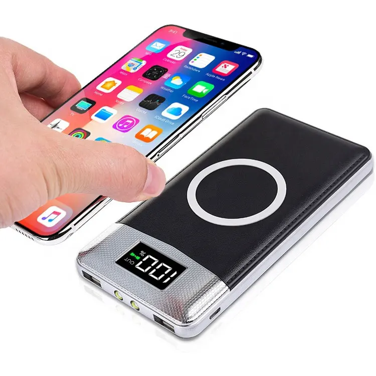 high quality for phone wireless power bank 10000mah led light battery charger power bank  portable charger power bank