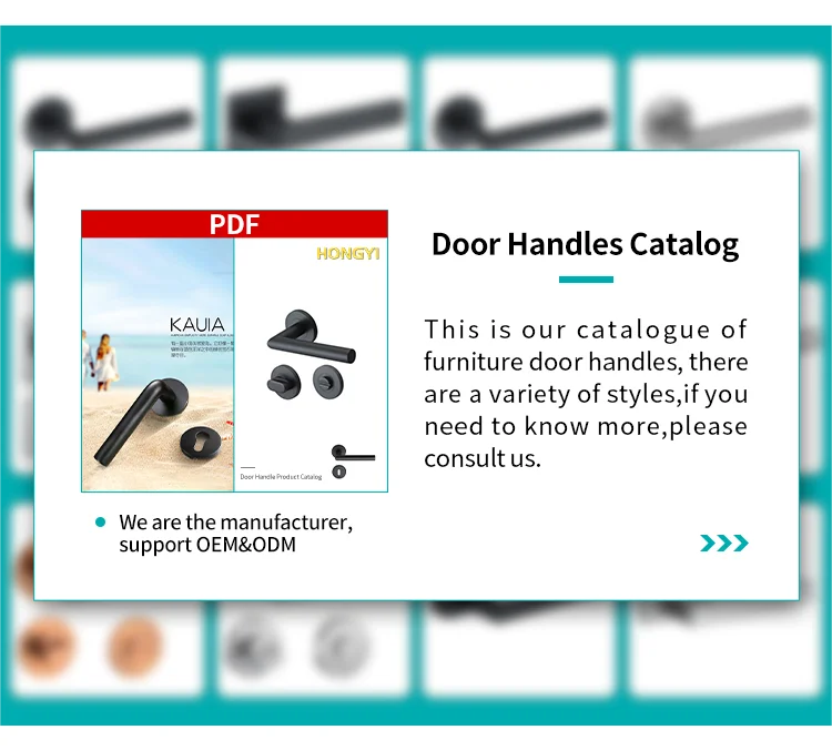 Factory Supply Durable Stainless Steel Black Square Lever Type Handle Door Handles With Lock Interior Doors