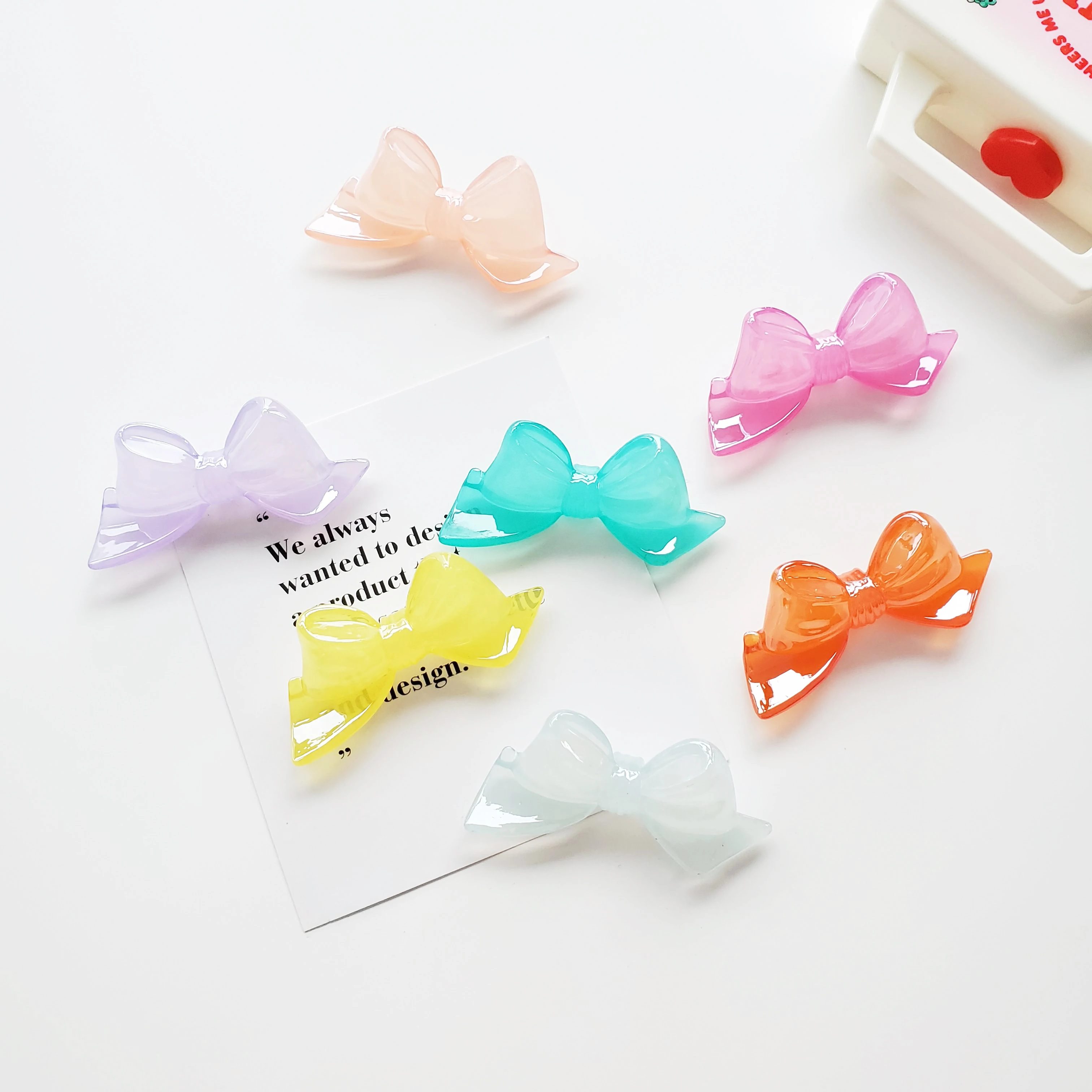 2022 Acrylic Mixed Color Bowknot Beads Acrylic Bowtie Spacer Beads For Jewelry Making Necklace DIY Bracelet