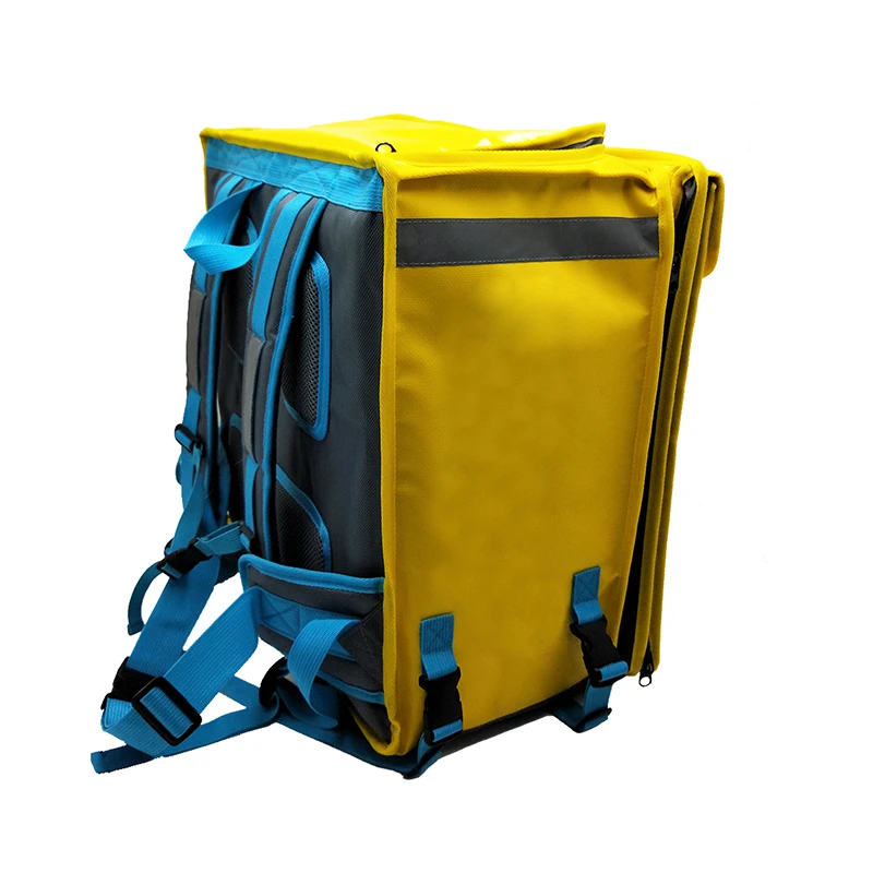 New Arrival Large Capacity Insulated Food Delivery Bag Waterproof Expandable Food Backpack Delivery PVC ODM Yellow 45*45*45cm *