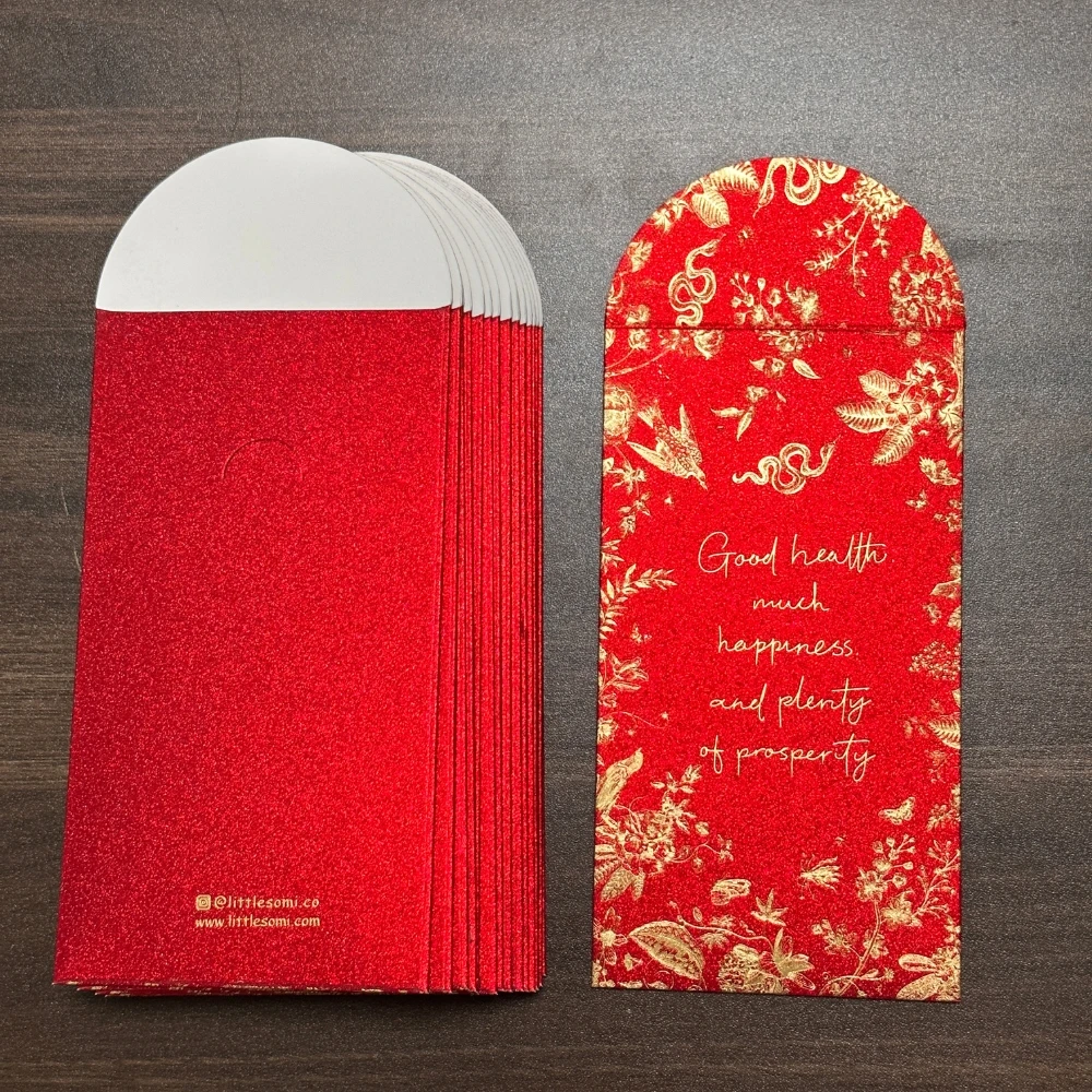 Custom 2025 Chinese New Year Of Snake Red Packet Pocket Lucky Money Envelope red envelopes