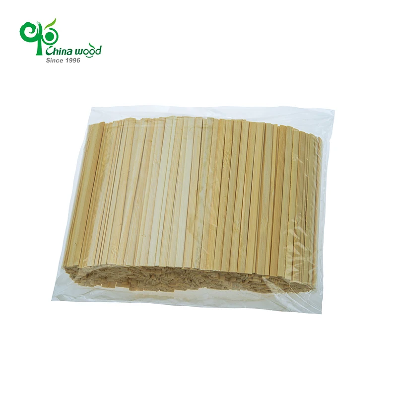 Disposable food grade biodegradable eco friendly bamboo coffee stirrer tea stick bar for dinning room
