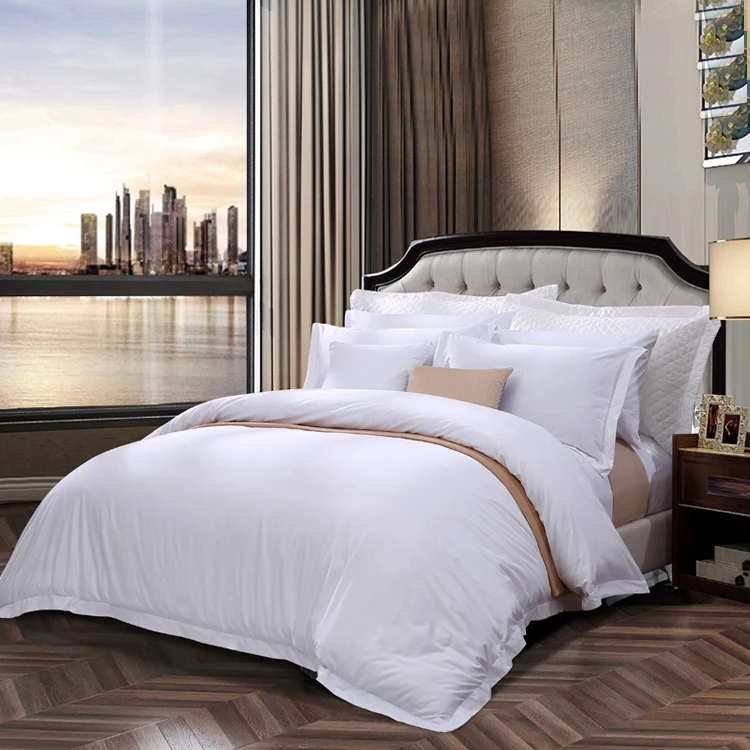 
Cheap personalized 100% cotton fabric comforter pure white bed sheets and microfiber duvet cover 