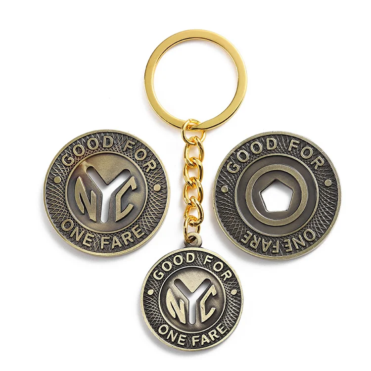 Fingertip spinner custom bronze metal gold ships chief challenge coin