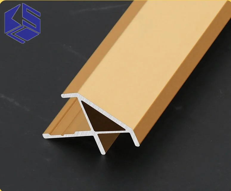 Aluminum alloy wall panel bevel Angle closing strip Wood finish face sun Angle line corner metal decorative strip