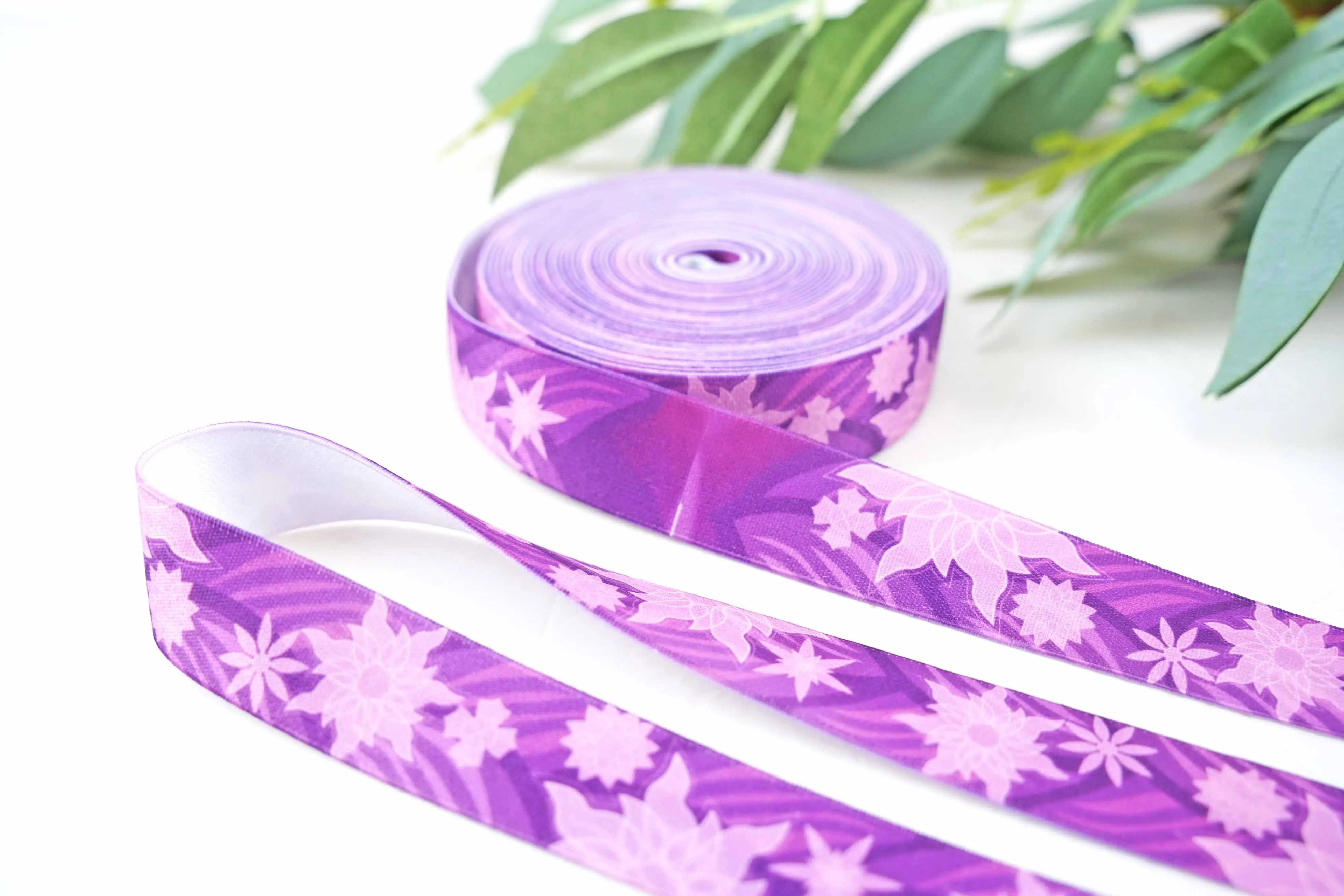 Оптовая продажа, экологически чистый эластичный ремешок из полиэстера с логотипом на заказ