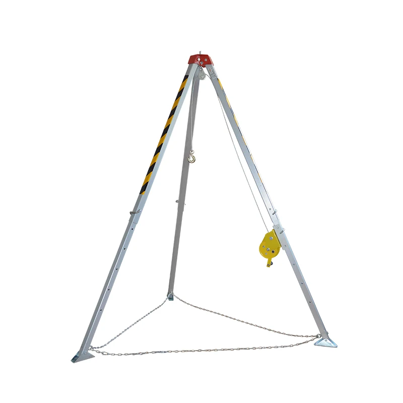 Manufacture Confined Space Wire Rope Safety Tripod Rescue With Hand Winch
