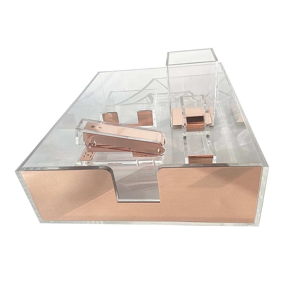 Золотой акриловый степлер набор для снятия степлера диспенсер ленты офисных принадлежностей аксессуаров стола