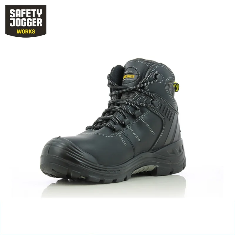 Safety shoes Power2 Safety Boots Work Shoes Black Waterproof Leather Work Boots Steel Toe Safety Shoes