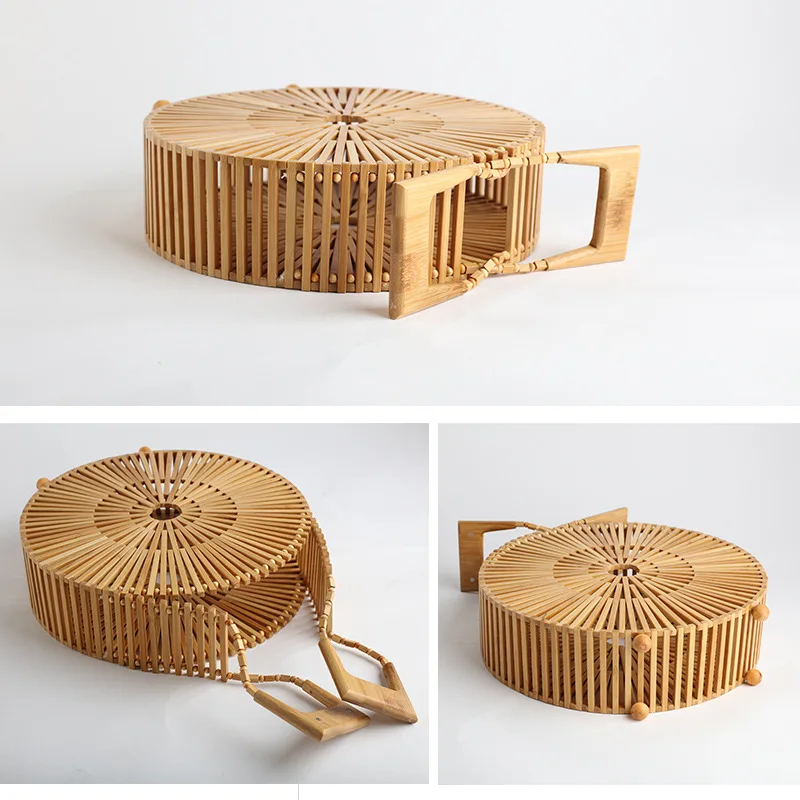 2021 дизайнерская Новая модная трендовая бамбуковая сумочка, сумка из натурального бамбука