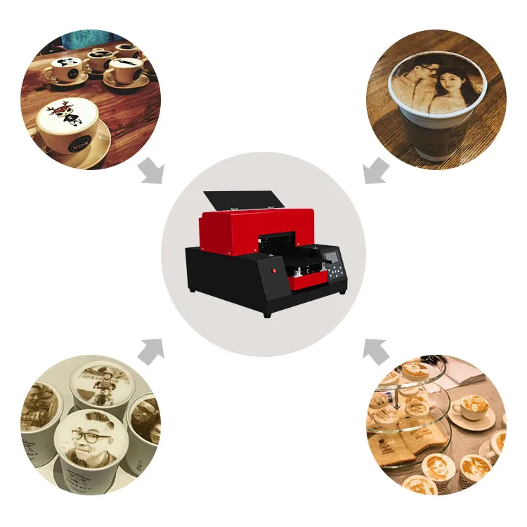 
Caffe machine for printing image on coffee surface Milk foam printer machine 