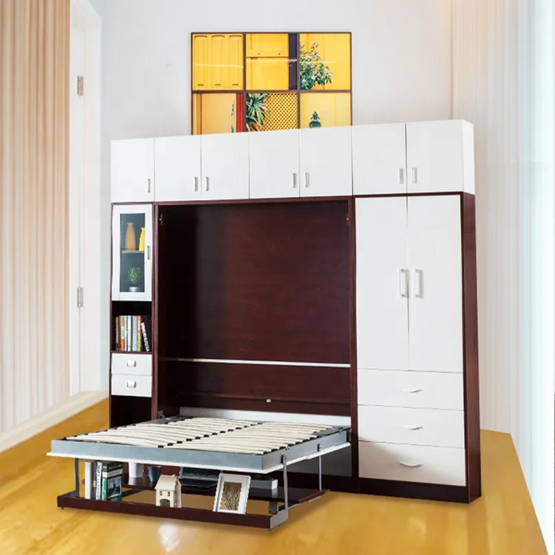 Multifunction vertical saving space wall bed murphy beds with desk