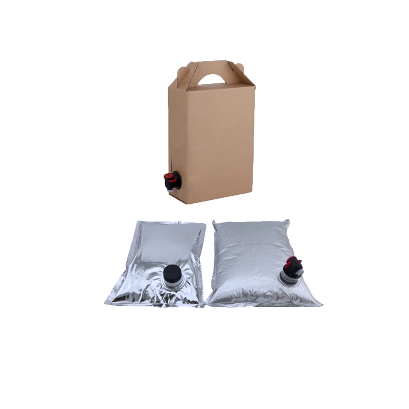 Wholesale custom drink pouch 3l 5l plastic aseptic coffee wine oil liquid bib bag in box  with valve