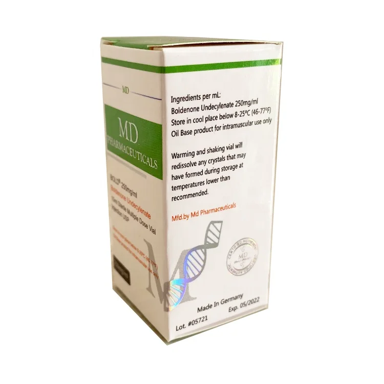 VB-390 Pharmaceutical tablet steroid vial box 100IU oral injection paper box BOLD 250 mg/ml small box for 10ml vials