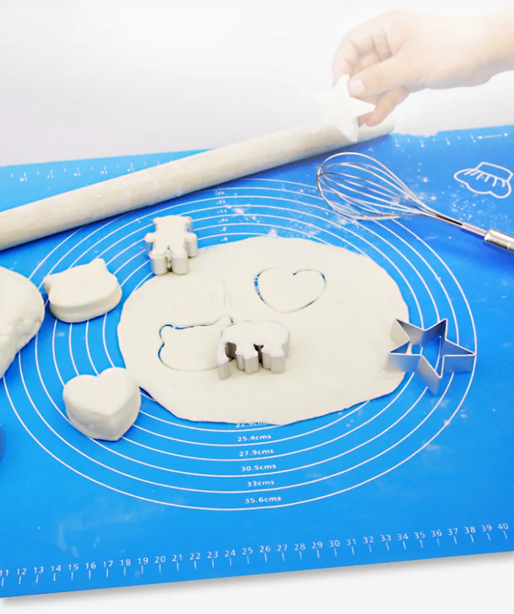 Extra Large 60x40 cm non-slip silicone macaron fondant dough kneading mat