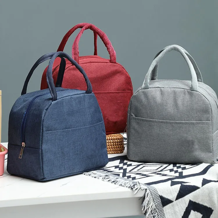 Wholesale Customized Insulated Lunch Bag with Carry Handle Waterproof Portable Picnic or Work and School Lunch Bag Custom Logo