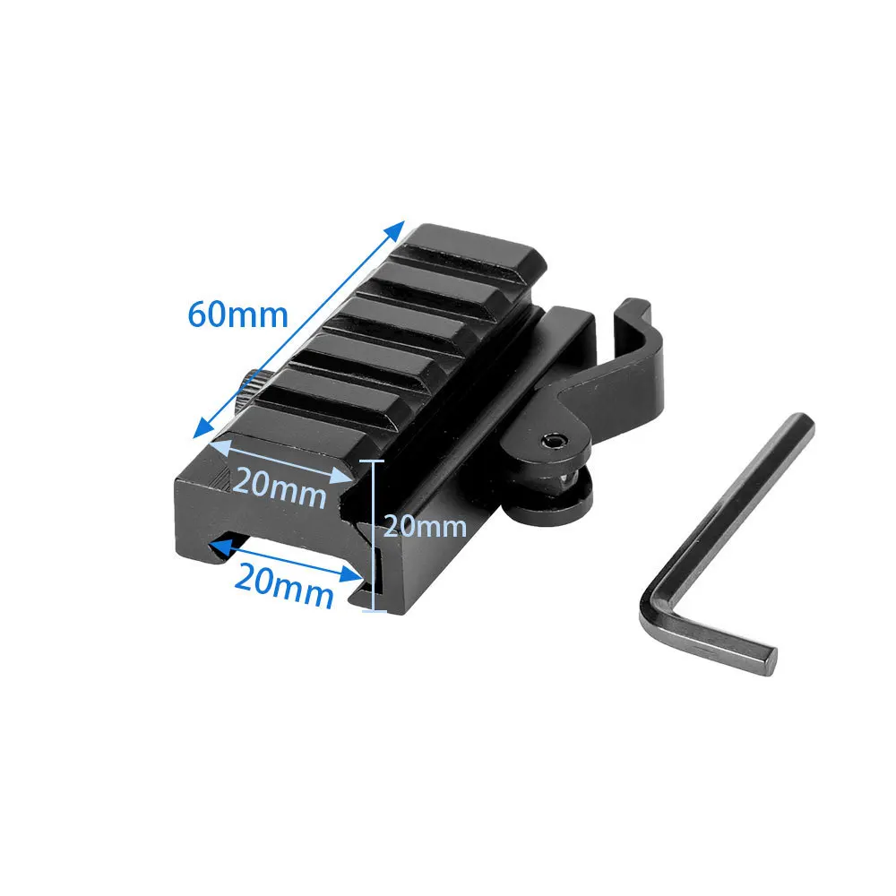 Quick release bracket leather rail base bracket aluminum alloy bracket fixture 20mm * 60mm 5 slots