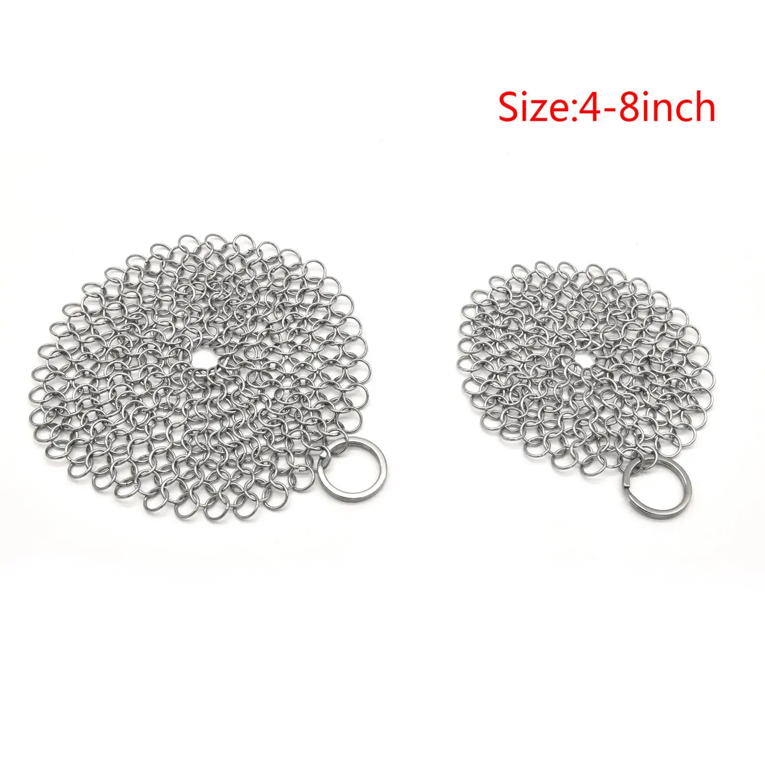 4 5 6 7 8 дюймов 304/316 нержавеющая сталь Chainmail кастрюля скребок для мытья посуды чугунный очиститель