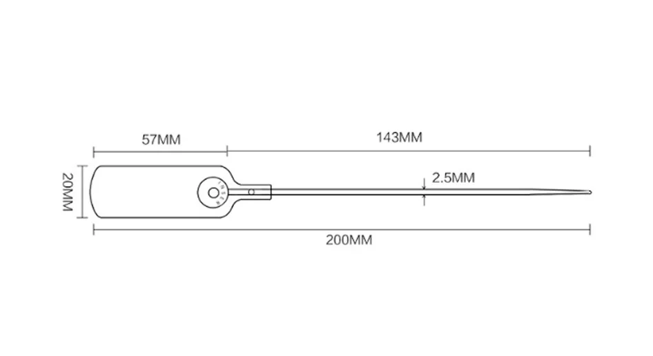 200mm Security Seal Pull Tight Packaging Plastic Seal Lock