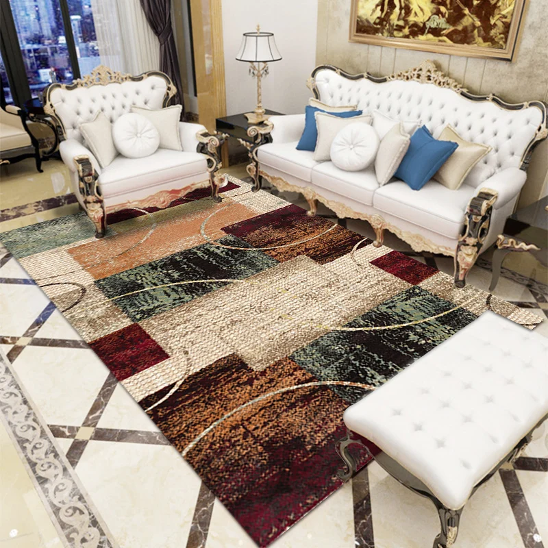 Wholesale hot selling white luxury area carpet digital printing floor mat customization 3D printing washable persian rugs viscos
