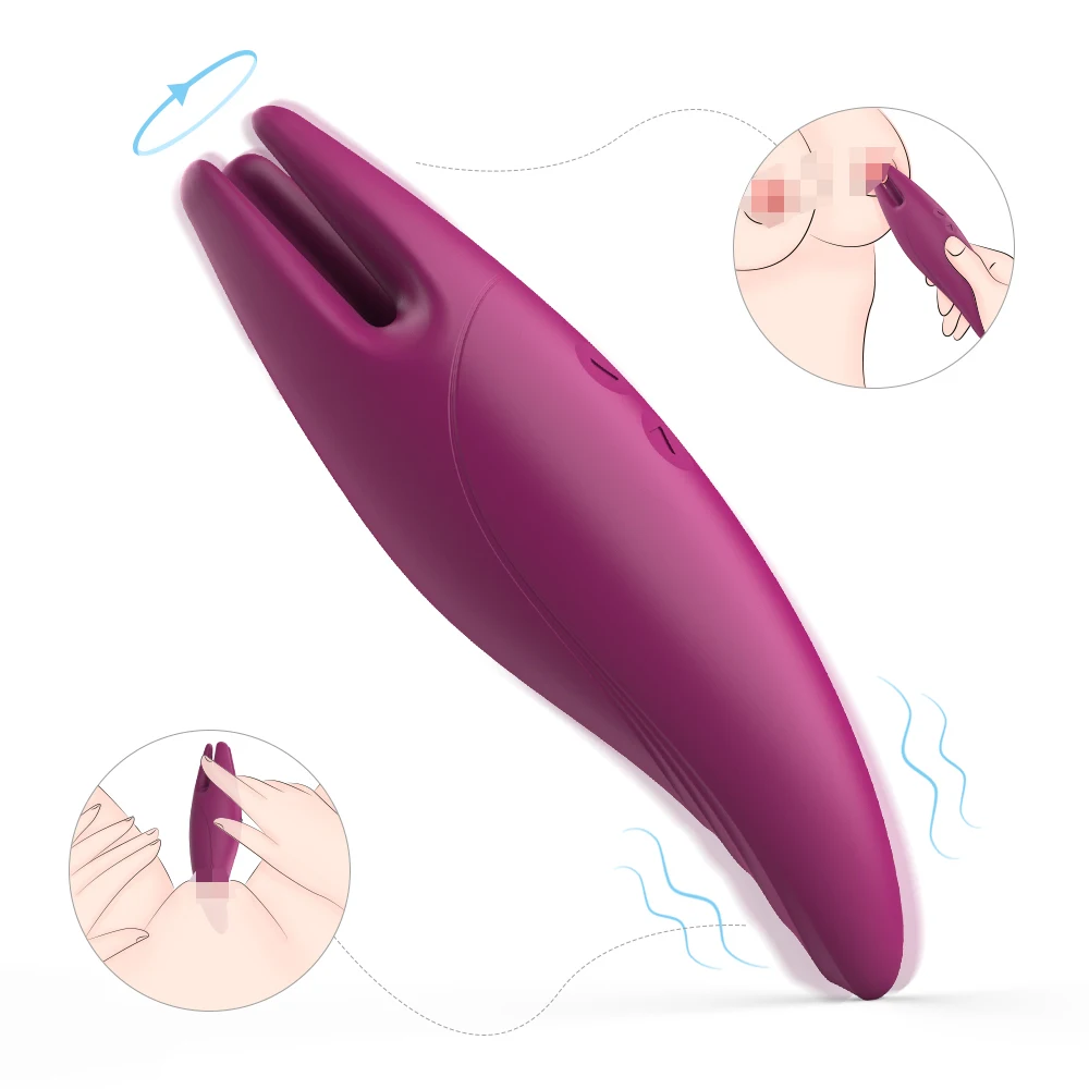 Quaige Twirl 9X Vibrating Clit Teaser Female Vagina Massager Vibrator Machine Twirling with Breast Massager