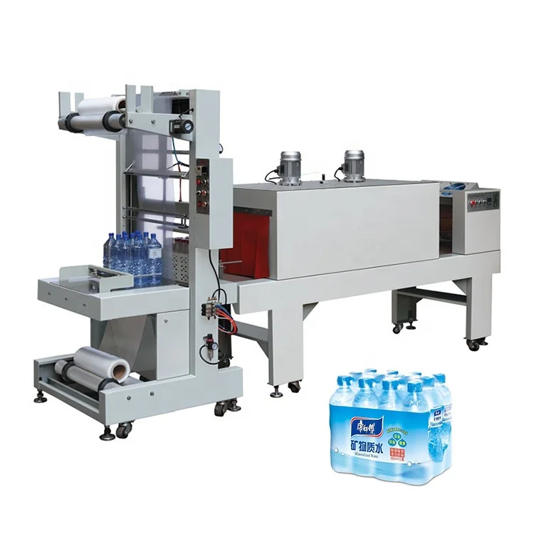 Semi- Automatic water pet bottle PE film heat tunnel shrink packing machine shrink wrapping machine
