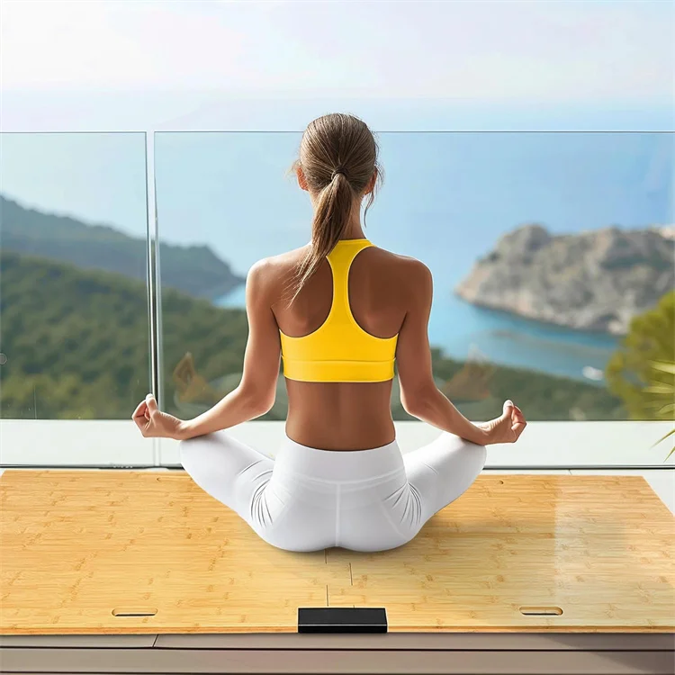 Portable Dance Floor Tap Board Yoga Mat Bamboo Board for Carpet Grass and Uneven Surfaces