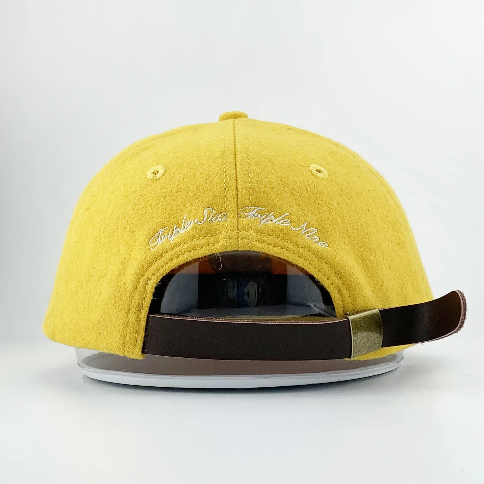 Melton Hip Hop Men Patch Logo Snapback Baseball Hat Cap Luxury Wool Flat Brim Unisex Baseball Cap Dad Hat With Custom Log