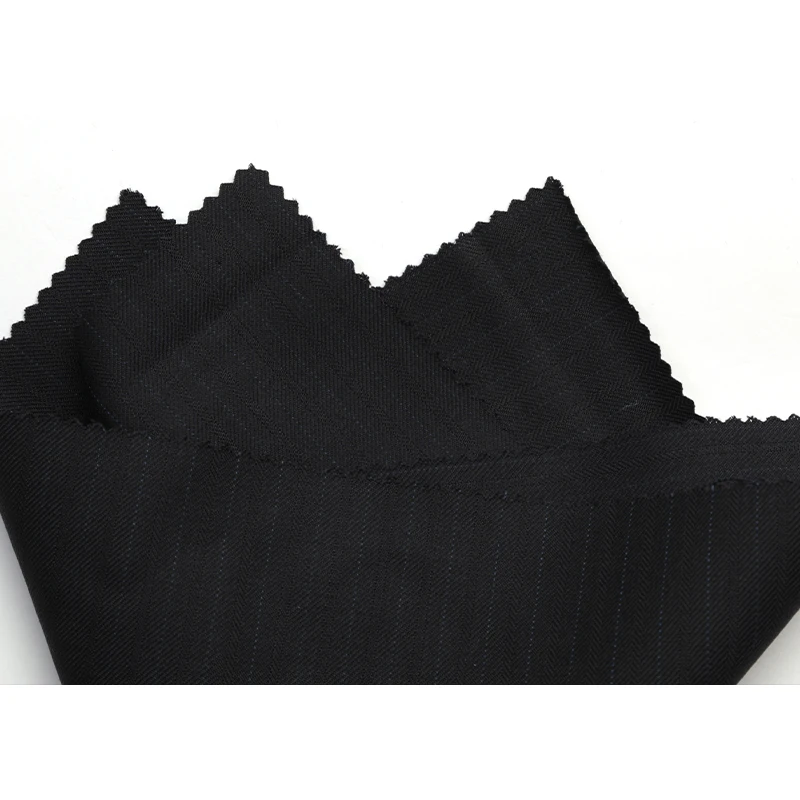Customized wholesale black colors winter mens 50 wool suit fabric