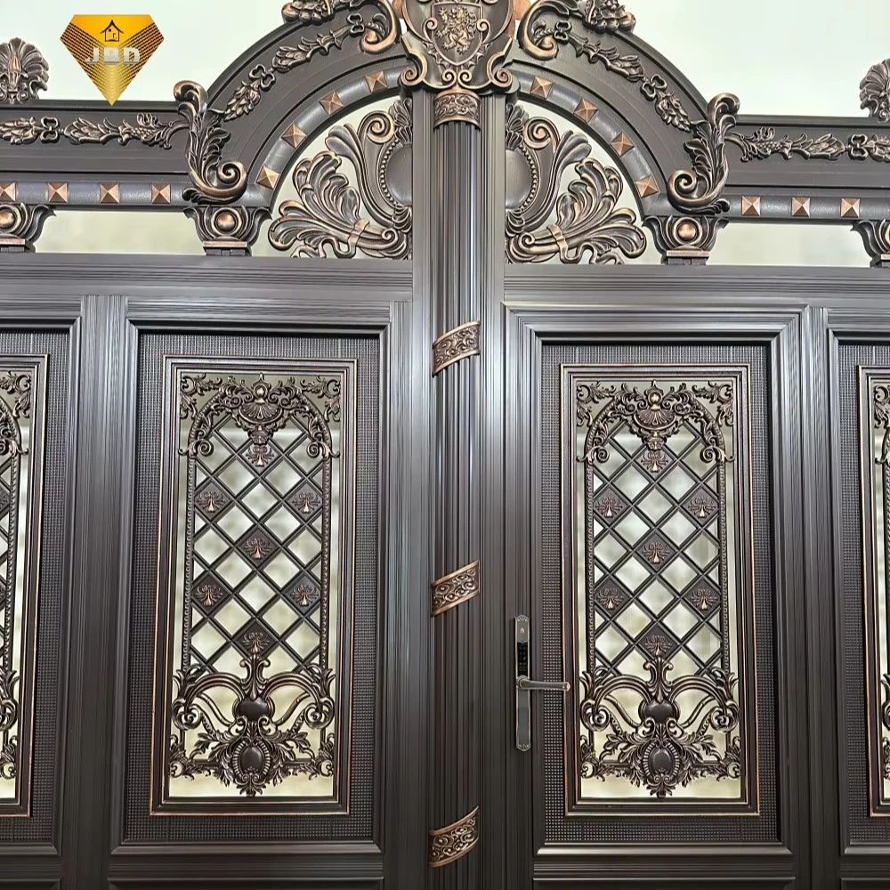 JBDhome Latest European Style Gate Design Electric Villa Courtyard Aluminum Entrance Door
