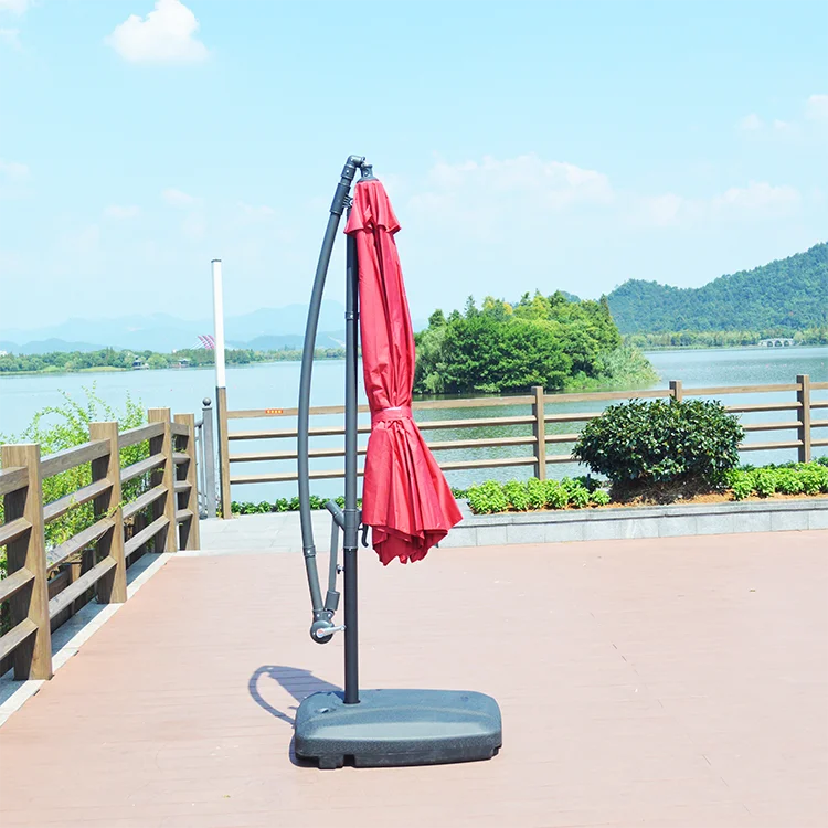 
Outdoor Umbrella Waterproof Garden Beach Restaurant Single roof Patio Sun Parasol Iron Umbrella 