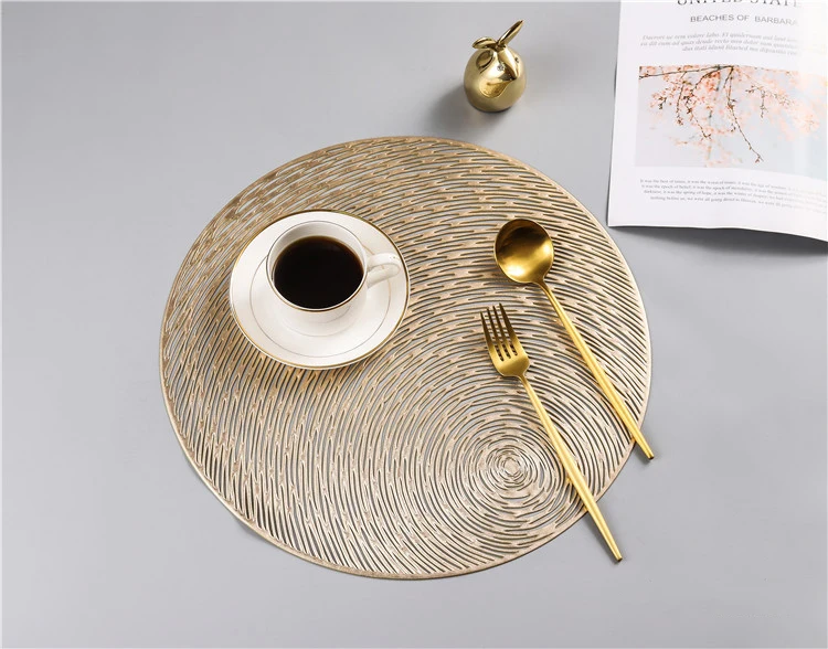 waterproof metallic pvc vinyl placemats
