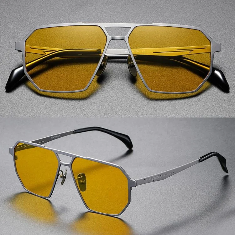 Fashion Luxury Novelty HD Polarized Sunglasses For Men Polarized UV Protection Ultralight Titanium Sunglasses Sun glasses Shades