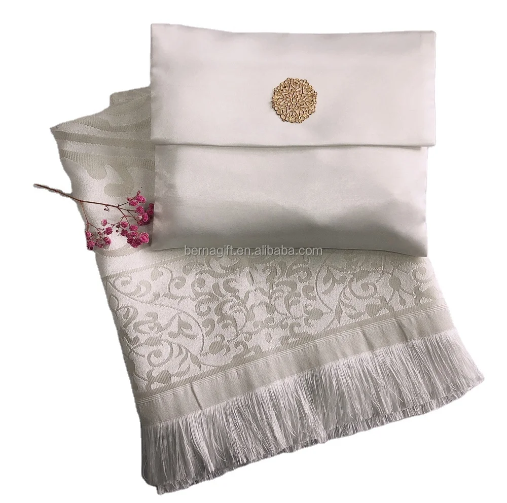 Дорожный портативный турецкий молитвенный коврик, коврик с молитвенными бусинами в сатиновом мешочке, набор для мусульманских подарков