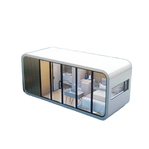 Factory direct modern prefabricated capsule vila tiny house composites module steel structural frame aluminum alloy shell cabin