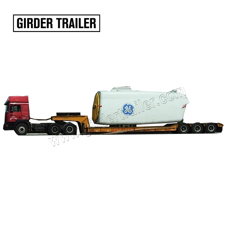 Heavy duty SHIYUN brand electric generator constructions loader transporting windmill nacelle low bed semi trailer for sale