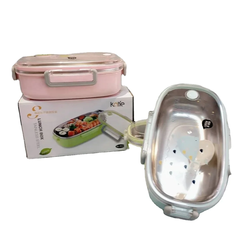 Modern 1L Eco-Friendly Stainless Steel Food Container Set with Storage Function Optional Handle