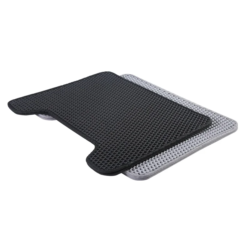 U-образный двухслойный коврик для кошачьего туалета EVA противоскользящий износостойкий быстросохнущий легко Очищаемый герметичный дизайн.