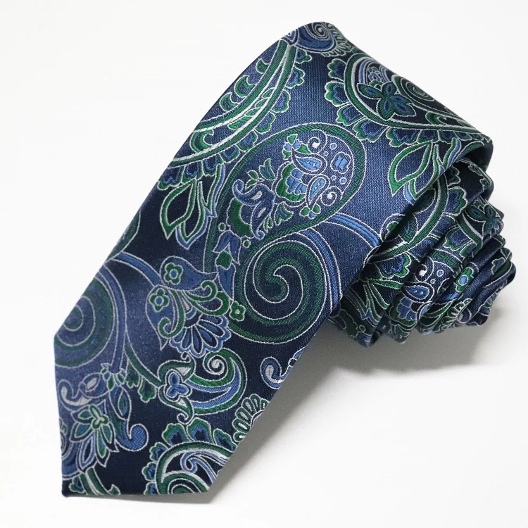 Custom necktie Manufacturer 2024 fashion patterned silk tie for men woven jacquard mens tie for retro elegance