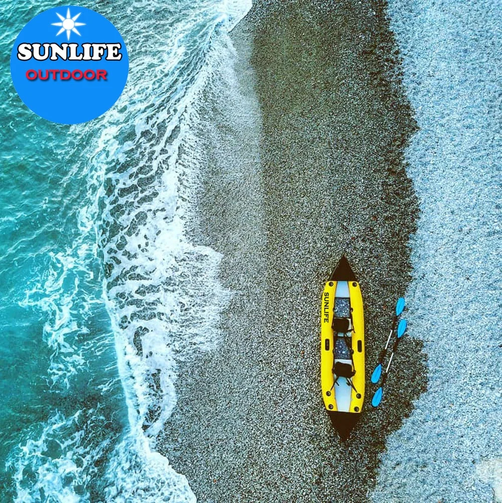 ISO and CE Certificate Approved Sun Life PVC inflatable  kayak 2 person with clear window