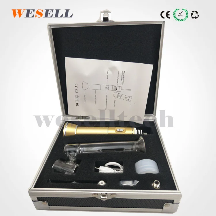 
Dry herb portable d nail with glass tube 