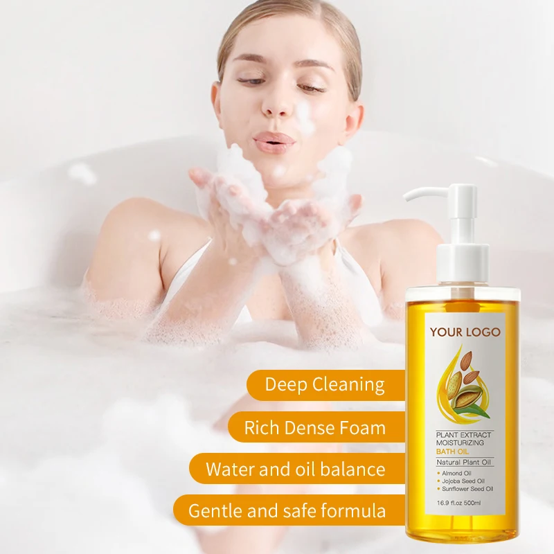 OEM миндаль оптовая продажа глубокое очищение органическое полностью натуральное душевое масло увлажняющее пенообразующее банное от