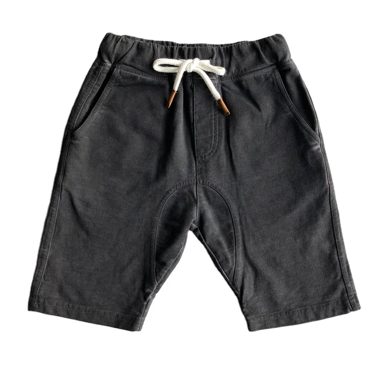 
Special Design Widely Used Black 100% Cotton Terry Low Price Boys Shorts 