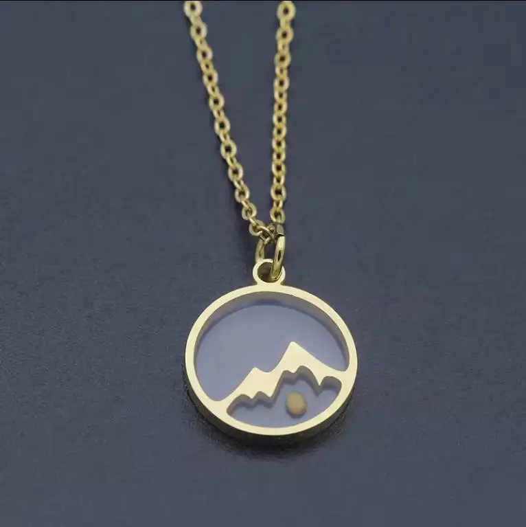 Letter Necklace Wholesale Custom 18 K Gold Plated Stainless Steel Angel Baby Princess necklace Fine Jewelry For Women