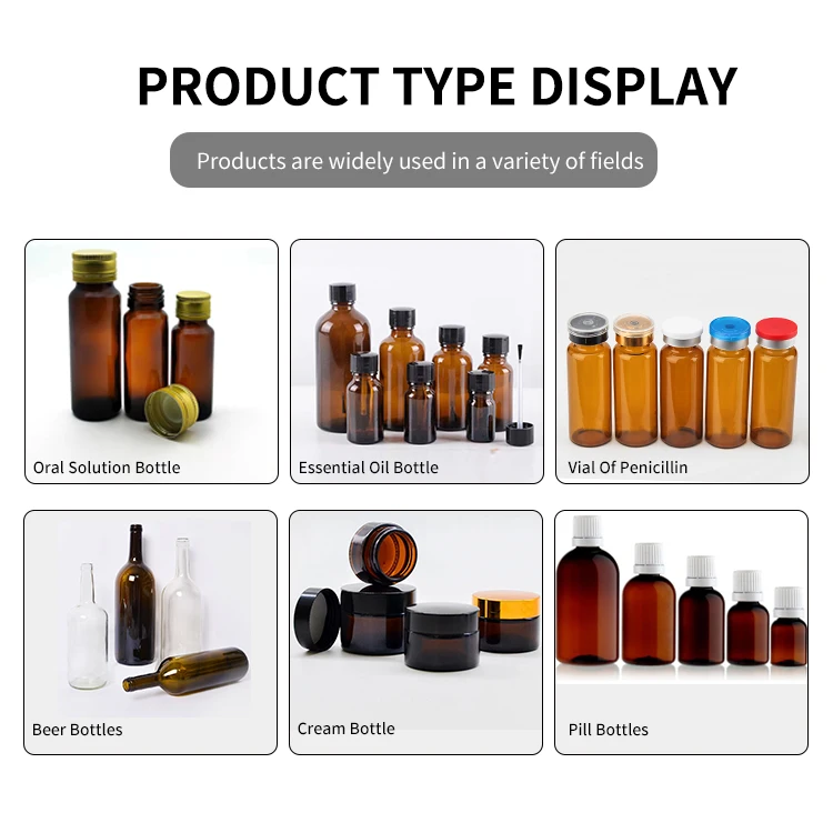 Black Packaging And Tilt 10ml Beautiful Jars Sets Bamboo Lid Pump Ampoule Mini Can Glass Cosmetic Bottle