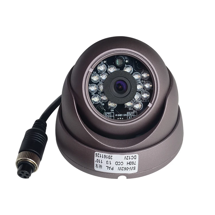 
waterproof high quality 170 degree low illumination bus/truck camera plastic conch with IR and led clear night vision 