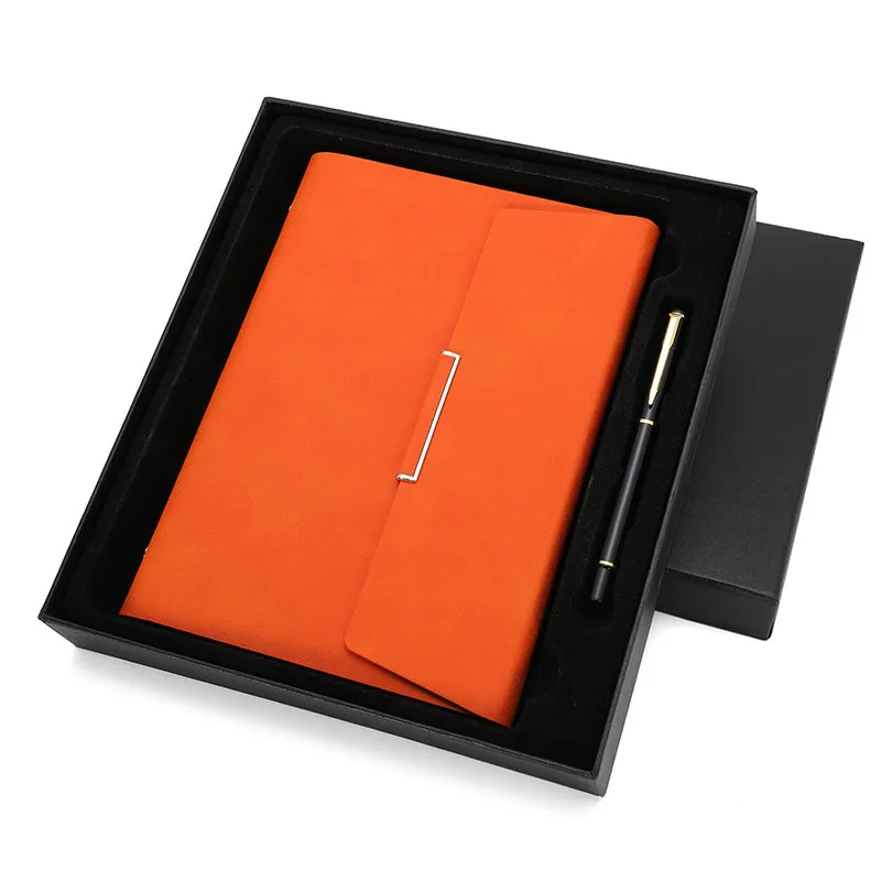 Listing Magnetic Cover Hardcover Embossing Stationery Business Leather Notebook Custom The New Custom Packing Promotion Printed