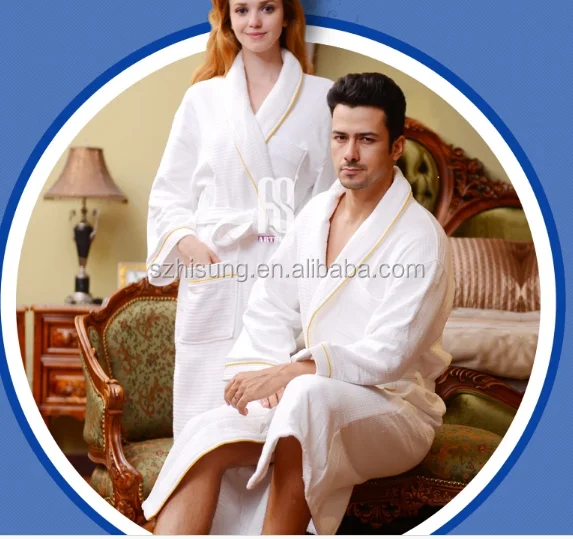 
Factory wholesale hotel waffle bathrobe/ OEM cheap cotton bathrobe textile 