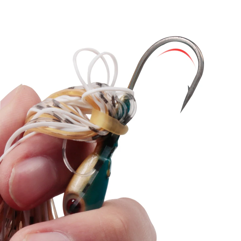 Buzzbait Lure 17G Spinnerbait Skirts Metal Jigging Spoon Fishing Jig Head Swimbait For Bass Metal Sequin Lure